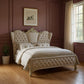 Ivory and White Solid Wood And Tufted Velvet Bed Frame With Nailhead Trim