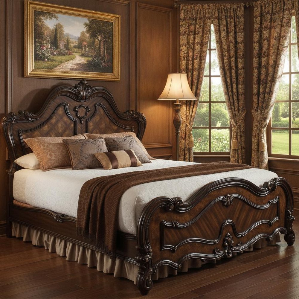 Dark Brown Queen Bed Frame