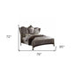 Gray Queen Tufted Upholstered Velvet Bed Frame with Nailhead Trim
