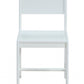 White Wood Stationary Desk Chair