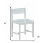 White Wood Stationary Desk Chair