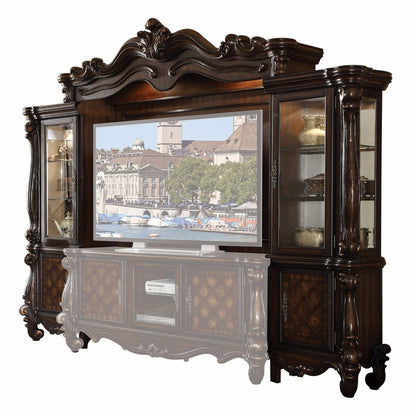 118" Dark Brown Solid Wood Floating Mount Entertainment Center