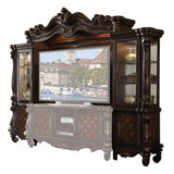 118" Dark Brown Solid Wood Floating Mount Entertainment Center