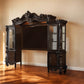118" Dark Brown Solid Wood Floating Mount Entertainment Center