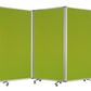 71" Green Iron Folding Three Panel Screen Room Divider
