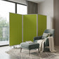 71" Green Iron Folding Three Panel Screen Room Divider