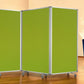 71" Green Iron Folding Three Panel Screen Room Divider