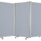 71" Gray Iron Folding Three Panel Screen Room Divider