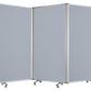 71" Gray Iron Folding Three Panel Screen Room Divider