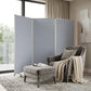 71" Gray Iron Folding Three Panel Screen Room Divider