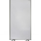 71" White Iron Folding Three Panel Screen Room Divider