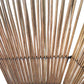 69" Brown Wood and Metal Folding Three Panel Screen Room Divider