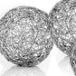 Set of Three Gold Wire 3" Decorative Orbs