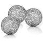 Set of Three Gold Wire 3" Decorative Orbs