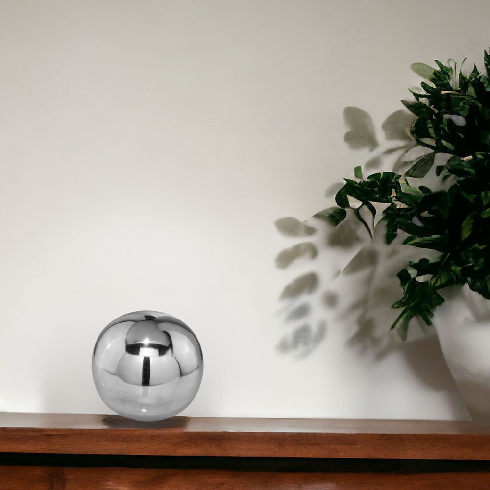 3" Black Enameled Aluminum Decorative Sphere