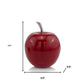 13" Silver Buffed Aluminum Decorative Apple Tabletop Sculpture