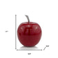 11" Red and Silver Aluminum Decorative Apple