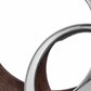 16" Silver and Brown Buffed Aluminum Tabletop Sculpture
