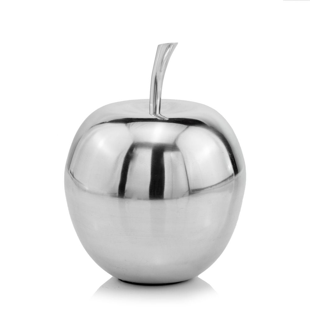 11" Red and Silver Aluminum Decorative Apple