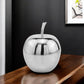 11" Red and Silver Aluminum Decorative Apple