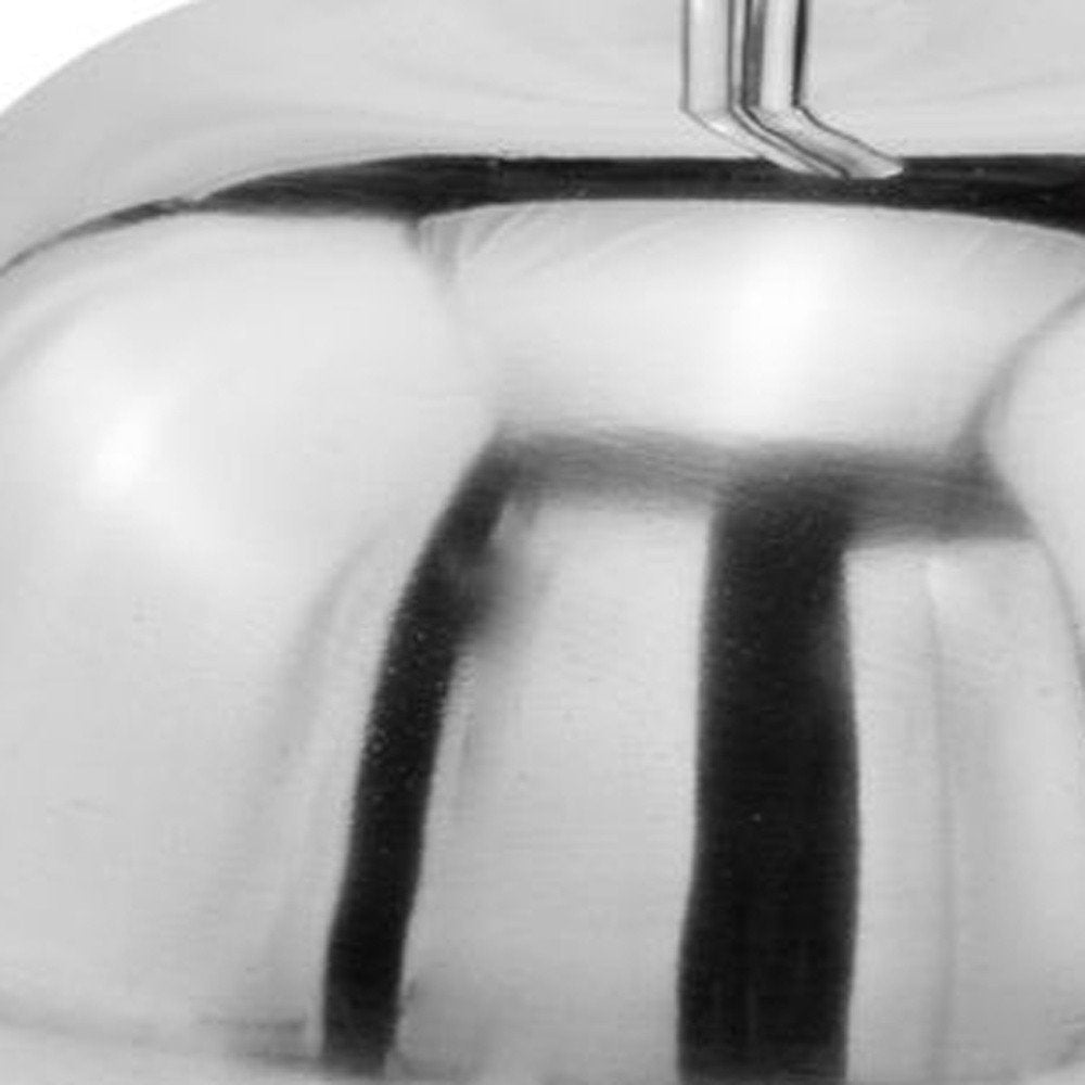13" Silver Buffed Aluminum Decorative Apple Tabletop Sculpture