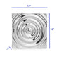 12" X 12" Silver Metallic Buffed Aluminum Abstract Ripple Wall Decor