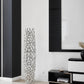 32" Aluminum Silver Twigs Cylinder Floor Vase