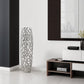 47" Aluminum Silver Twigs Cylinder Floor Vase