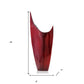 18" Red Aluminum Pointy Table Vase