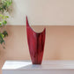 18" Red Aluminum Pointy Table Vase