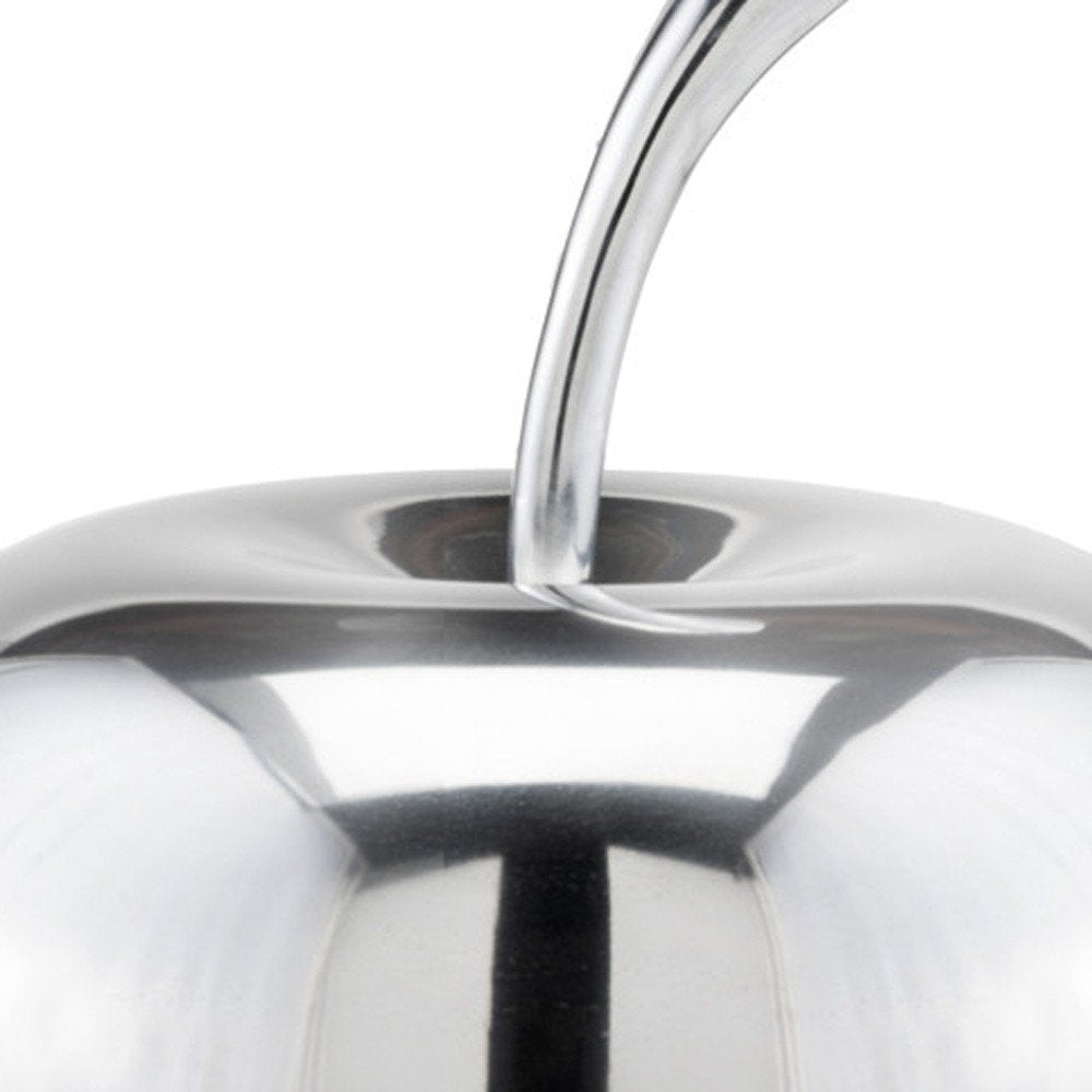 11" Red and Silver Aluminum Decorative Apple