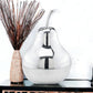17" Silver Buffed Aluminum Decorative Pear Tabletop Sculpture