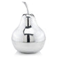 17" Silver Buffed Aluminum Decorative Pear Tabletop Sculpture
