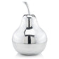7" Silver Buffed Aluminum Decorative Pear Tabletop Sculpture