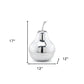 7" Silver Buffed Aluminum Decorative Pear Tabletop Sculpture