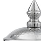 Set of Two Silver Aluminum Tweed Decorative Canisters