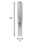 56" Silver Aluminum Cylinder Table Vase