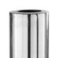 40" Silver Aluminum Cylindrical Floor Vase