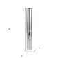 40" Silver Aluminum Cylindrical Floor Vase