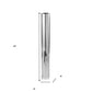 56" Silver Aluminum Cylinder Table Vase