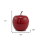 11" Red and Silver Aluminum Decorative Apple