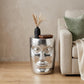 18" Silver Aluminum Faces Round End Table