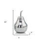 17" Silver Buffed Aluminum Decorative Pear Tabletop Sculpture