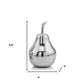 7" Silver Buffed Aluminum Decorative Pear Tabletop Sculpture