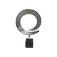 17" Black and Silver Marble and Aluminum Tabletop Sculpture