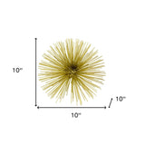 10" Antique Gold Finish Large Urchin Sphere