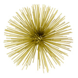 Set of Two White Iron Decorative Spiky Sphere Tabletop Sculpture