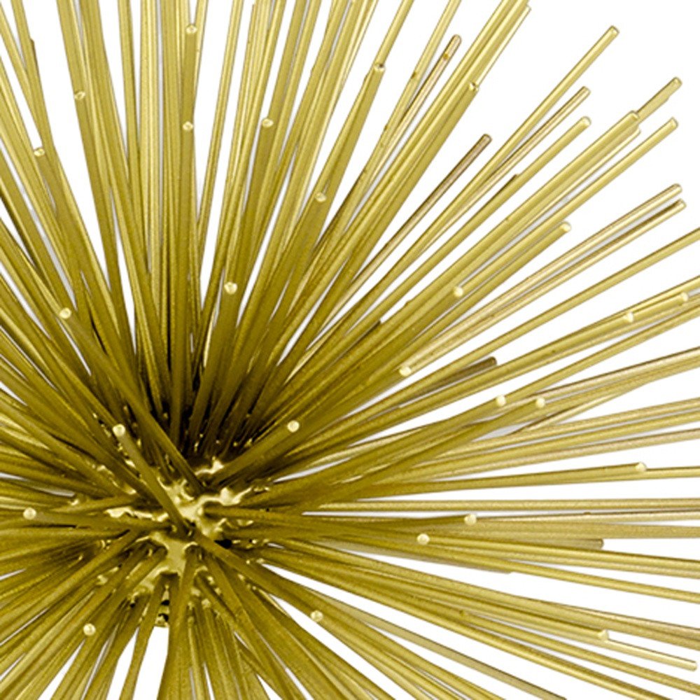 10" Antique Gold Finish Large Urchin Sphere