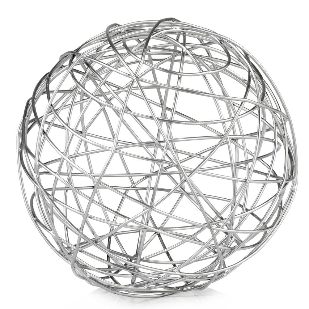 7" X 7" X 7" Silver Large Wire Sphere