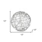 12" Silver Iron Decorative Orb Tabletop Sculpture